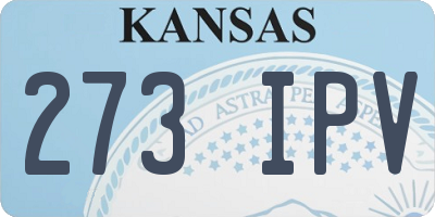 KS license plate 273IPV