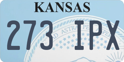 KS license plate 273IPX