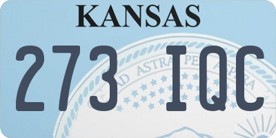 KS license plate 273IQC