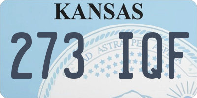 KS license plate 273IQF