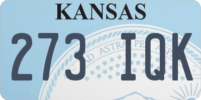 KS license plate 273IQK