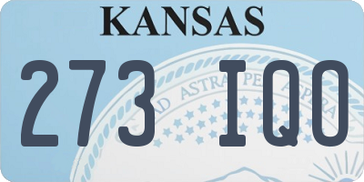 KS license plate 273IQO
