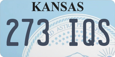 KS license plate 273IQS