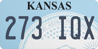 KS license plate 273IQX