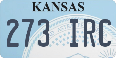 KS license plate 273IRC