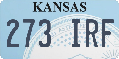 KS license plate 273IRF