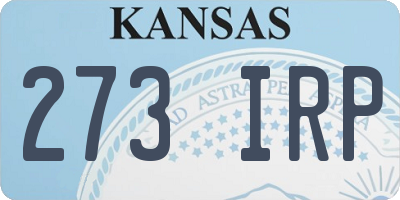 KS license plate 273IRP