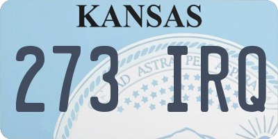 KS license plate 273IRQ