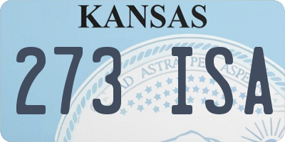 KS license plate 273ISA
