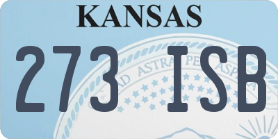 KS license plate 273ISB