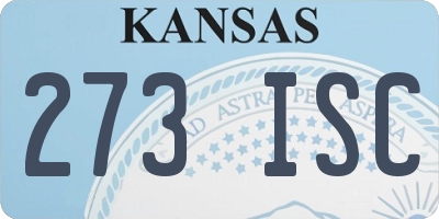 KS license plate 273ISC