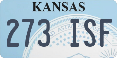 KS license plate 273ISF