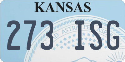 KS license plate 273ISG