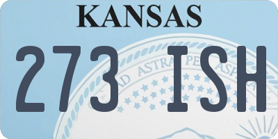 KS license plate 273ISH