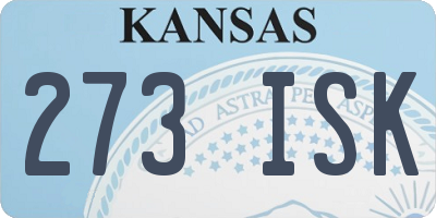 KS license plate 273ISK