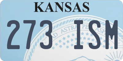 KS license plate 273ISM