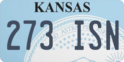 KS license plate 273ISN