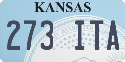 KS license plate 273ITA