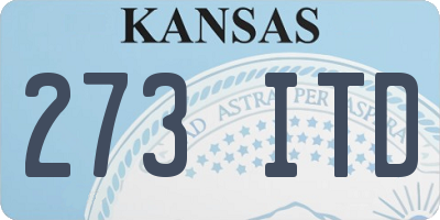 KS license plate 273ITD