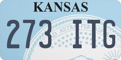 KS license plate 273ITG