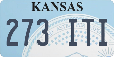 KS license plate 273ITI