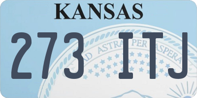 KS license plate 273ITJ