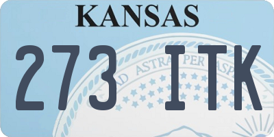 KS license plate 273ITK