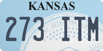 KS license plate 273ITM