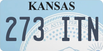 KS license plate 273ITN
