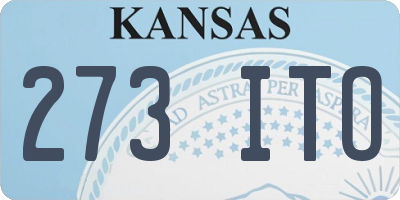 KS license plate 273ITO