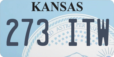 KS license plate 273ITW