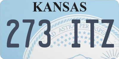 KS license plate 273ITZ