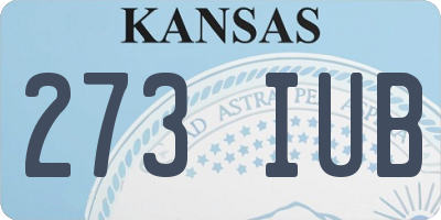 KS license plate 273IUB