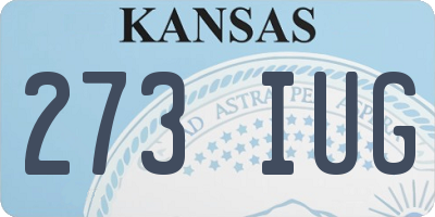 KS license plate 273IUG