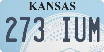 KS license plate 273IUM