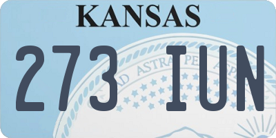KS license plate 273IUN