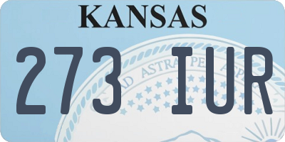 KS license plate 273IUR