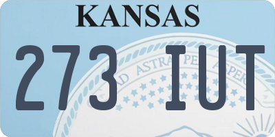 KS license plate 273IUT