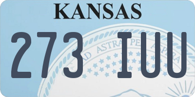 KS license plate 273IUU