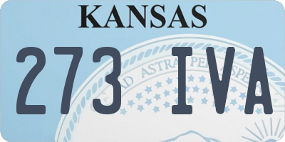 KS license plate 273IVA