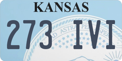KS license plate 273IVI