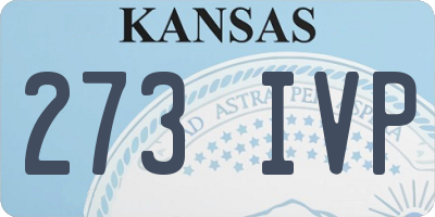 KS license plate 273IVP