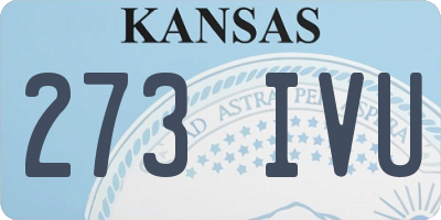 KS license plate 273IVU