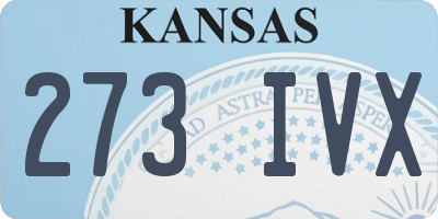 KS license plate 273IVX