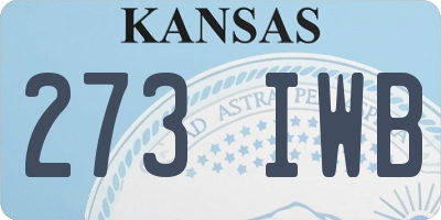 KS license plate 273IWB