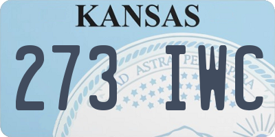 KS license plate 273IWC