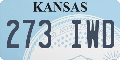 KS license plate 273IWD