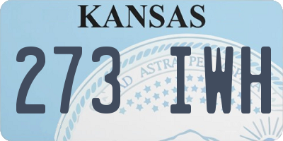 KS license plate 273IWH