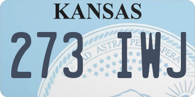 KS license plate 273IWJ