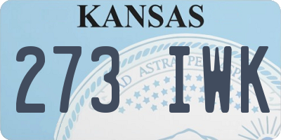 KS license plate 273IWK